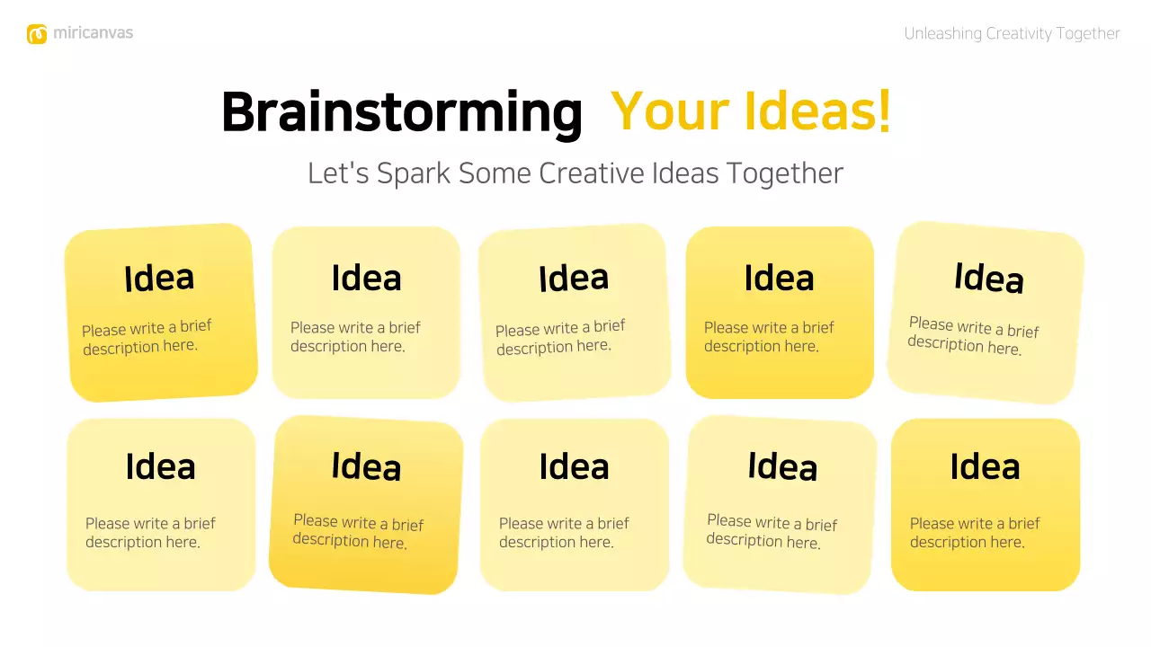 Yellow Modern Brainstorming Presentation