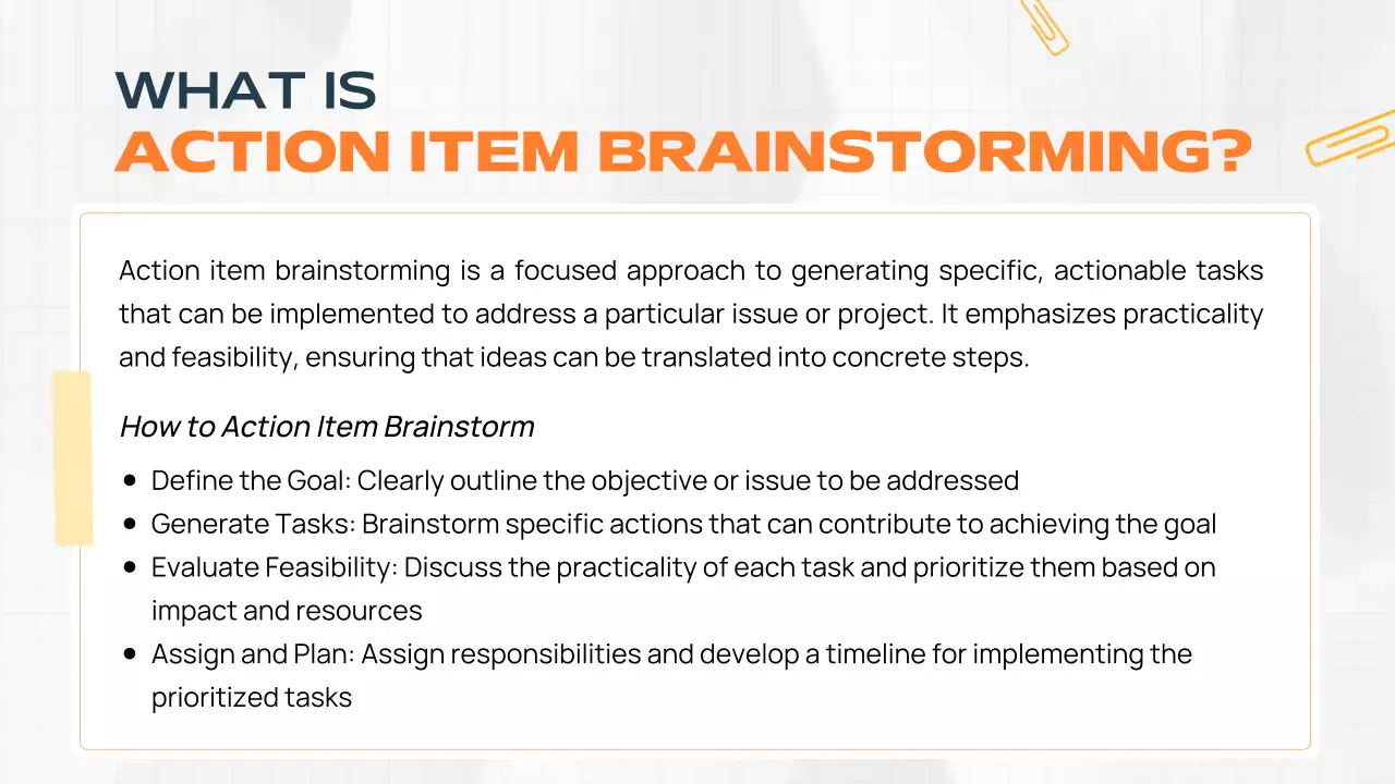 Orange Modern Brainstorming Promotion Presentation