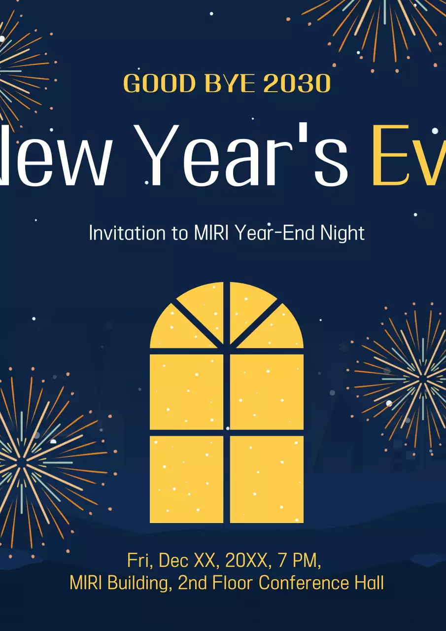 Poster mời năm mới thanh lịch của Navy