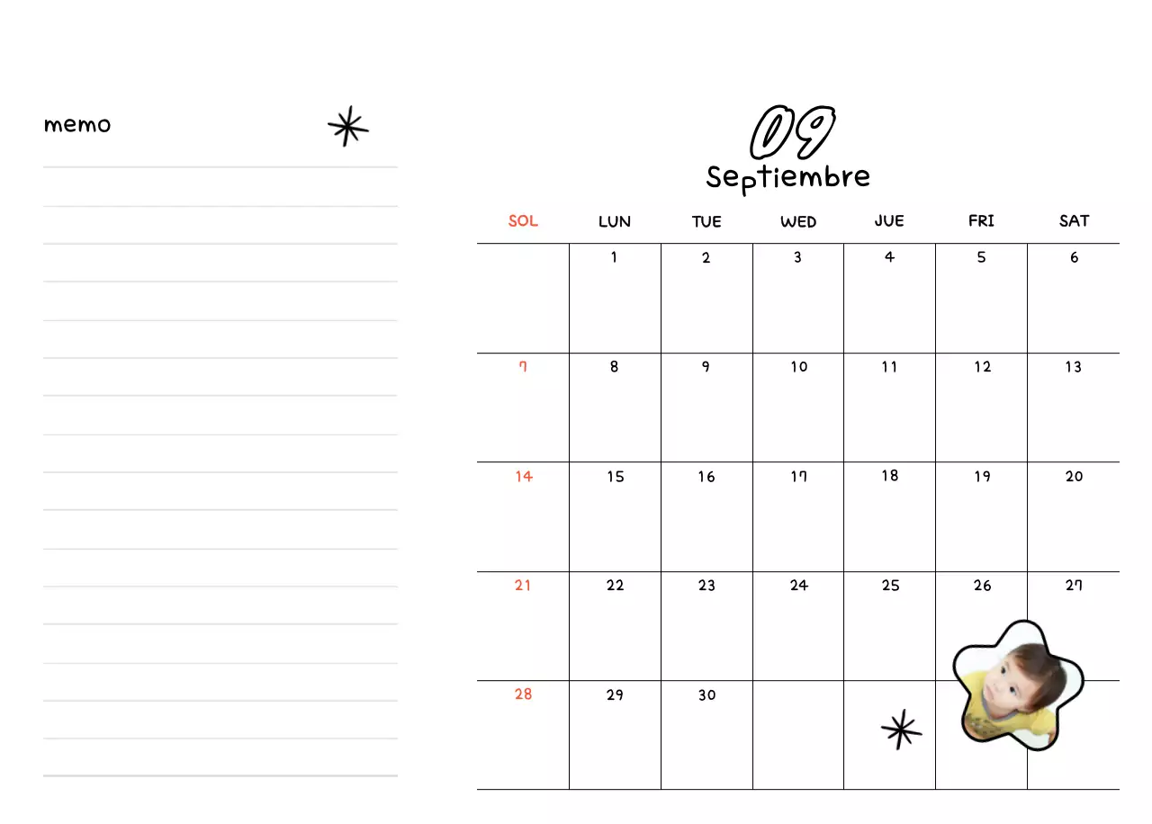 Agenda de Año Nuevo blanca y bonita