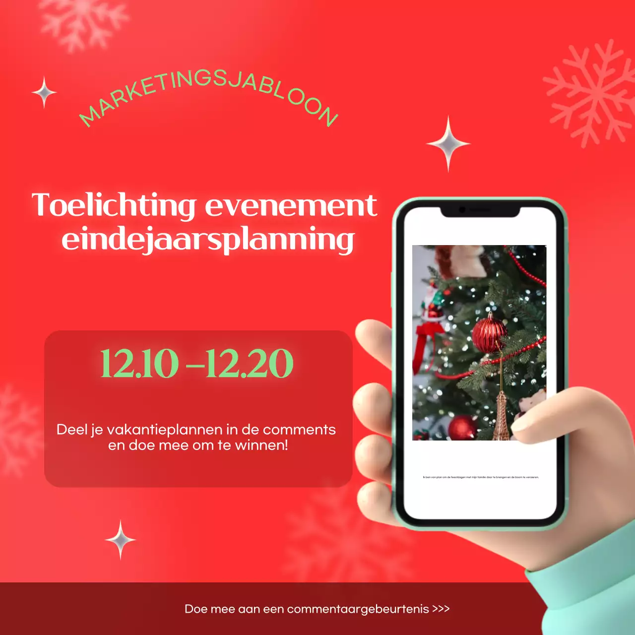 Rode gezellige kerstactie