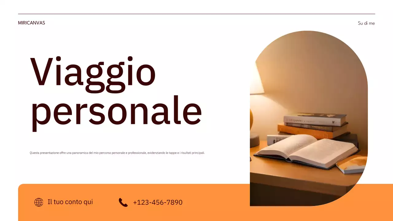 arancione moderno passo di auto-introduzione