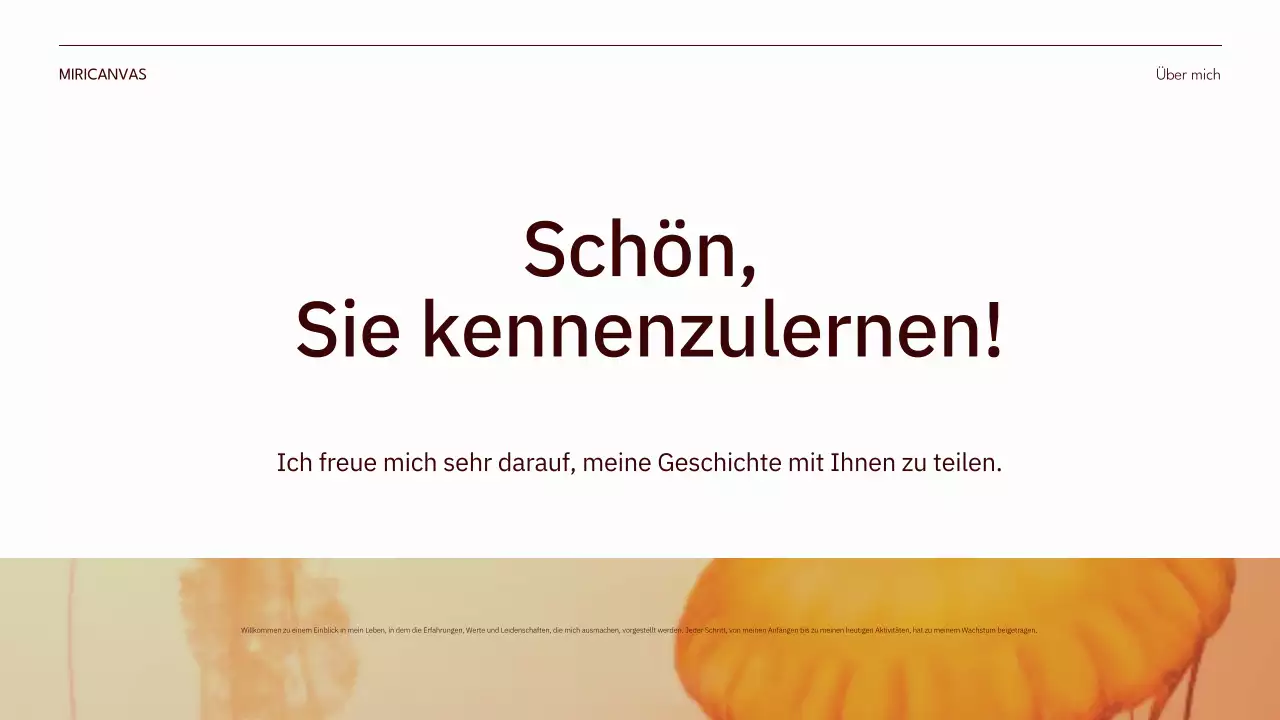 orange modern moderne Selbstdarstellung pitch