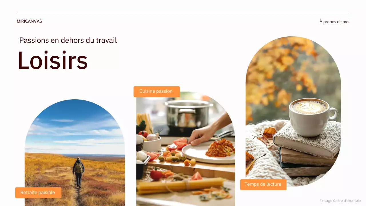 orange moderne moderne pitch d'auto-introduction