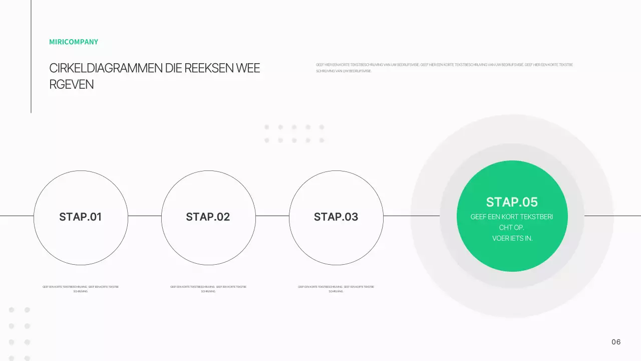 Een eenvoudig bedrijfsplan in wit en groen