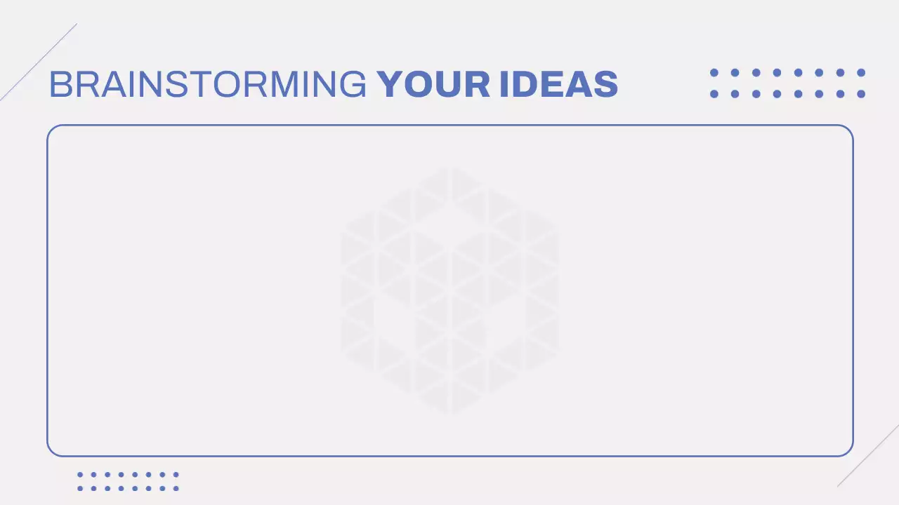 Blue Modern Brainstorming Presentation