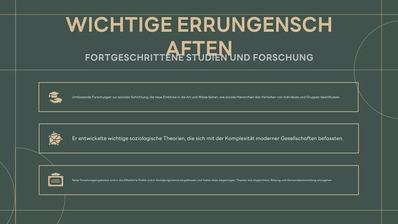 grüner Klassiker der Biografiepräsentation