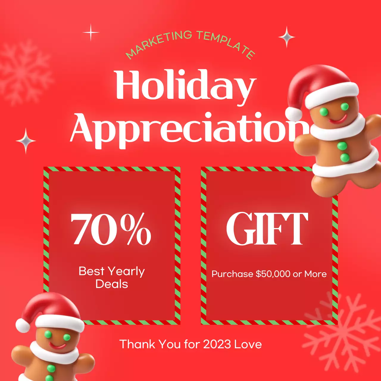 Modelo de marketing festivo vermelho Instagram Carousel