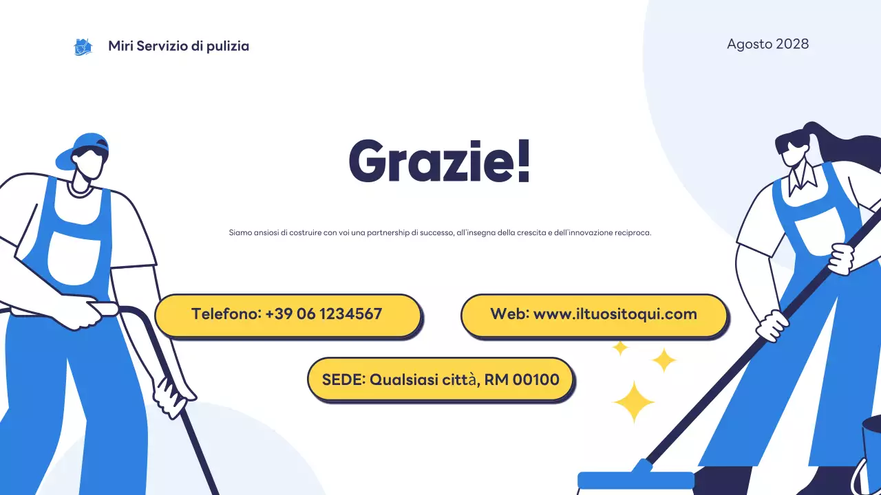 introduzione del servizio di pulizia blue modern