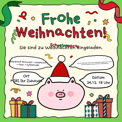 Abstrakte Weihnachtseinladung