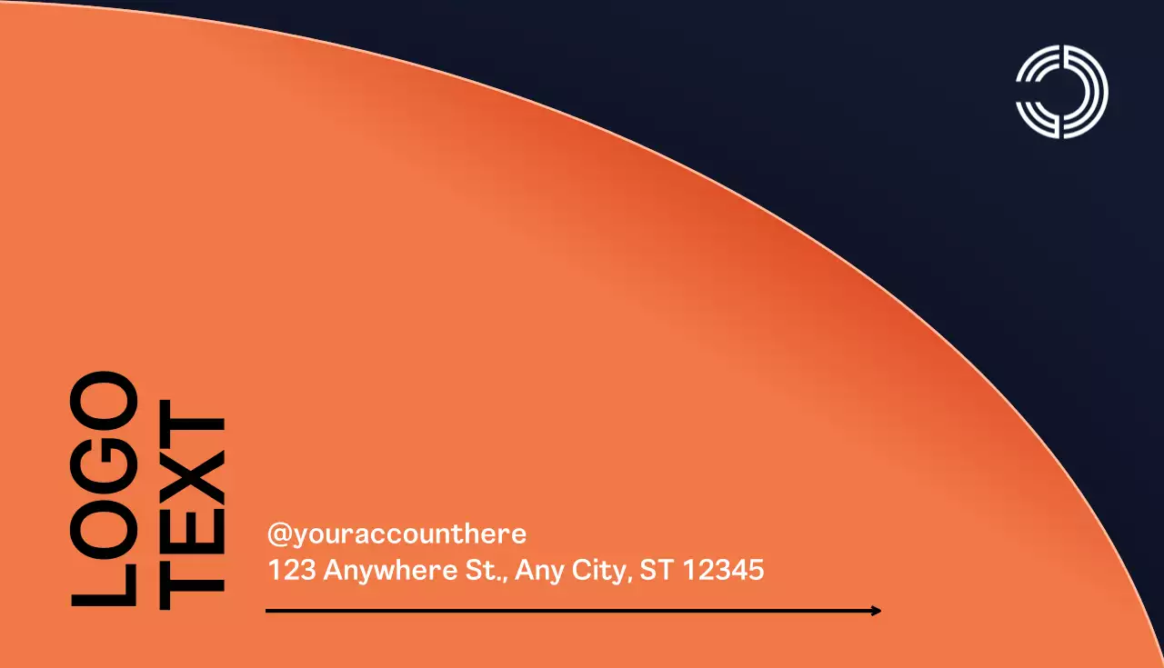 Orange Modern Logistics Business Card