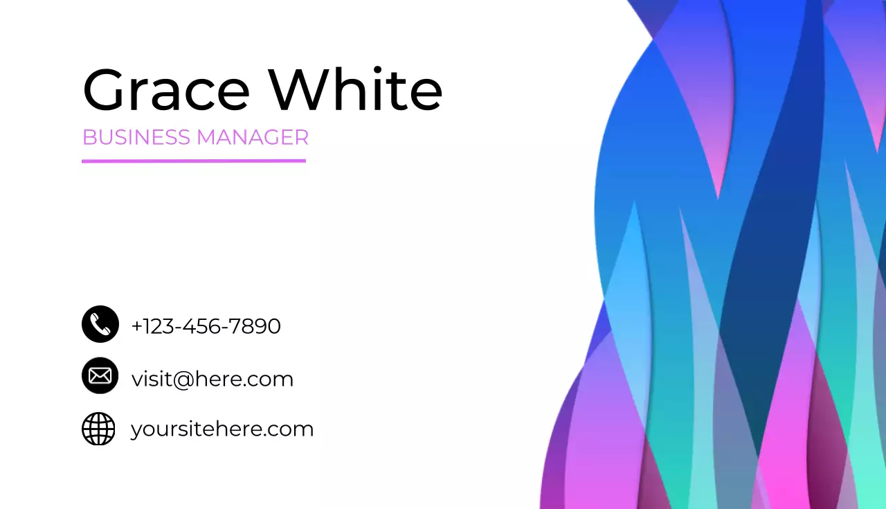 Blue Modern Business Card