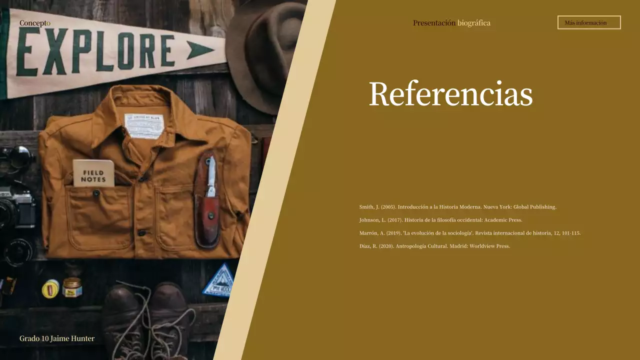 beige vintage biografía clase