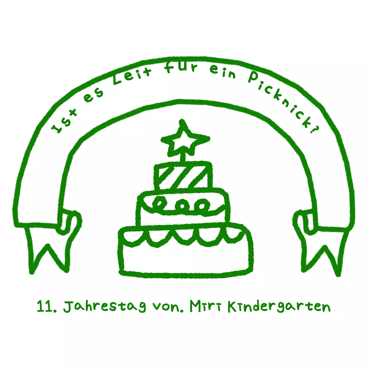 Niedliche handgemalte Kindergarten-Gedenkmotive