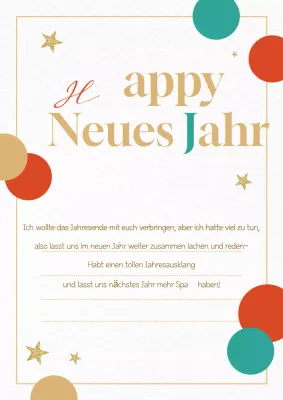 Beige Einfache Neujahrsgrüße