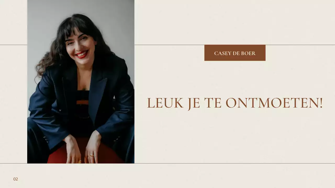 Beige Elegante Over Mij Presentatie