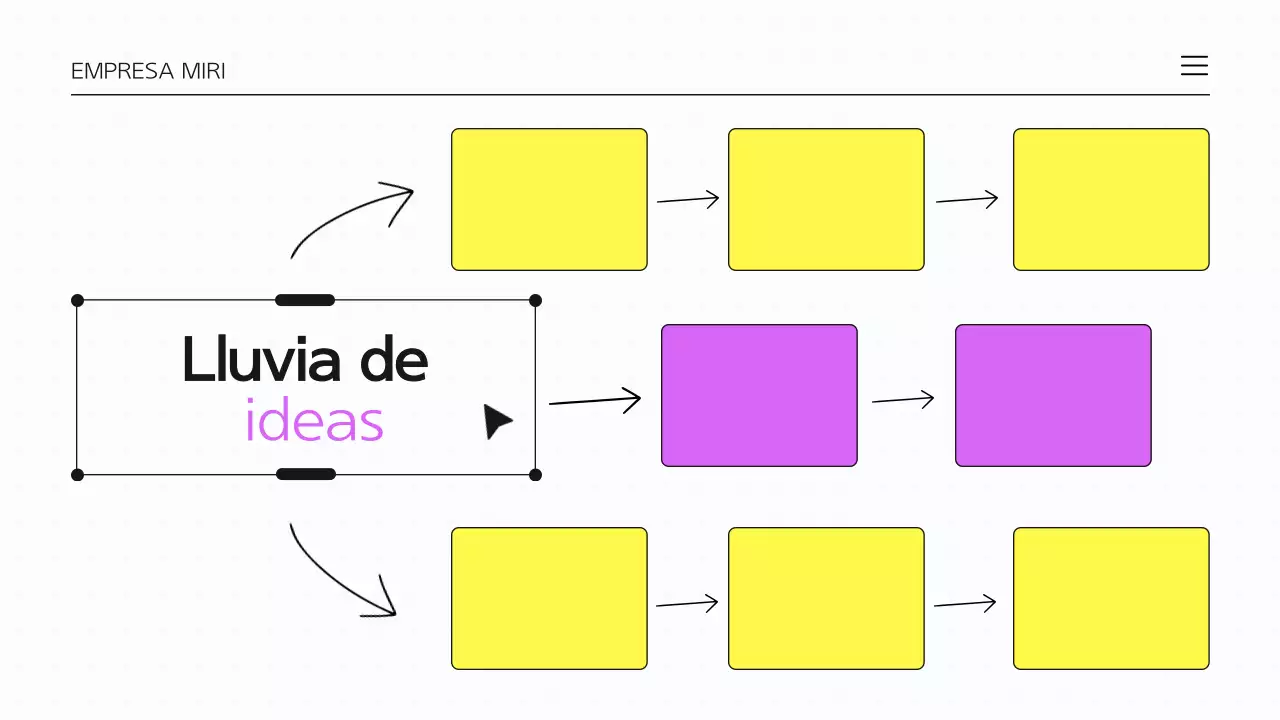Púrpura y blanco Lluvia de ideas Presentación infográfica