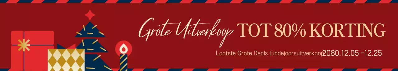 Rood Vintage Feestdagen Advertentie