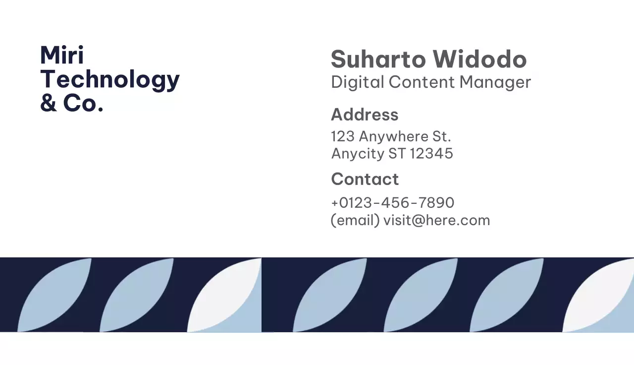 Navy Simple Business Card