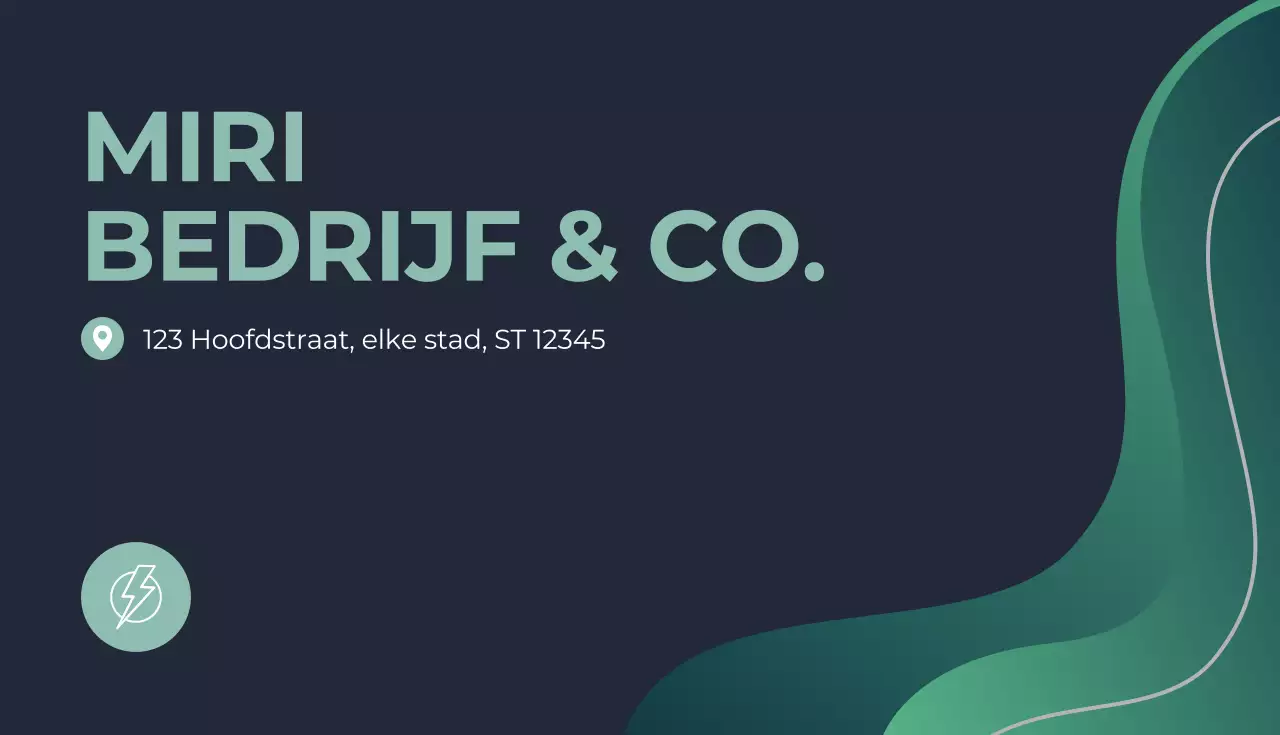 groene moderne energie visitekaartje