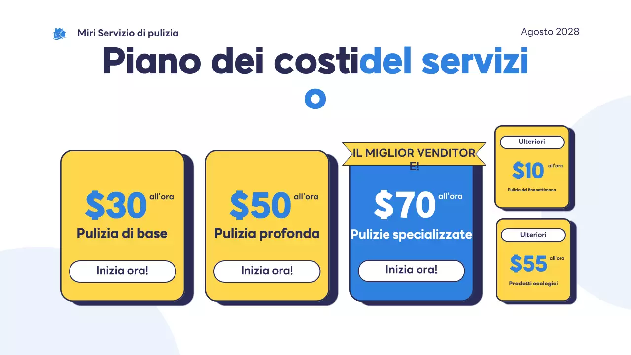 introduzione del servizio di pulizia blue modern