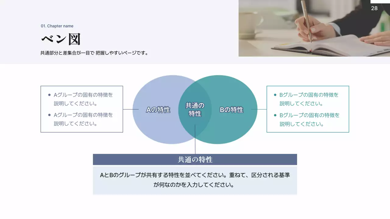 青 シンプル プラン プレゼンテーション
