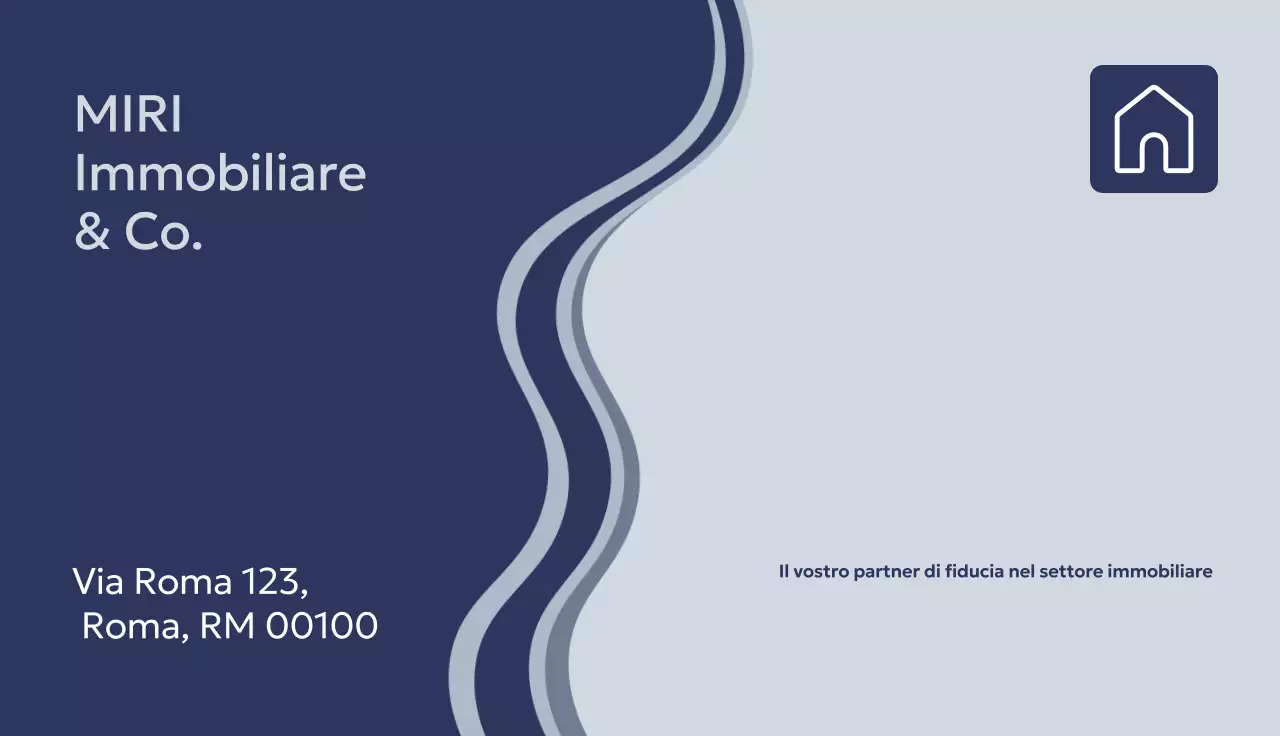 biglietto da visita immobiliare moderno della marina