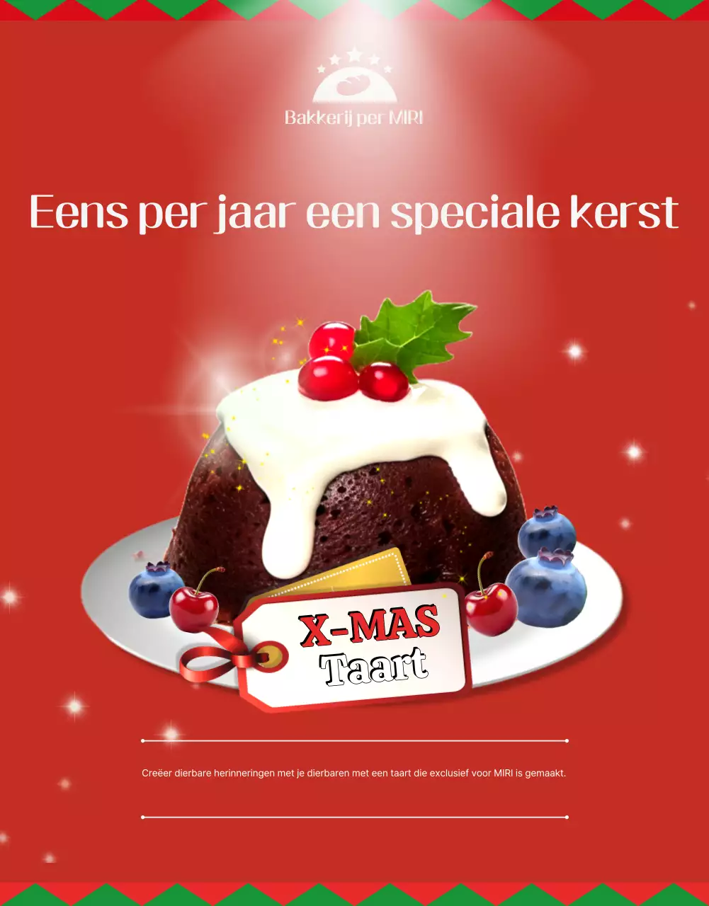 Rode Vintage Kersttaart Promotie