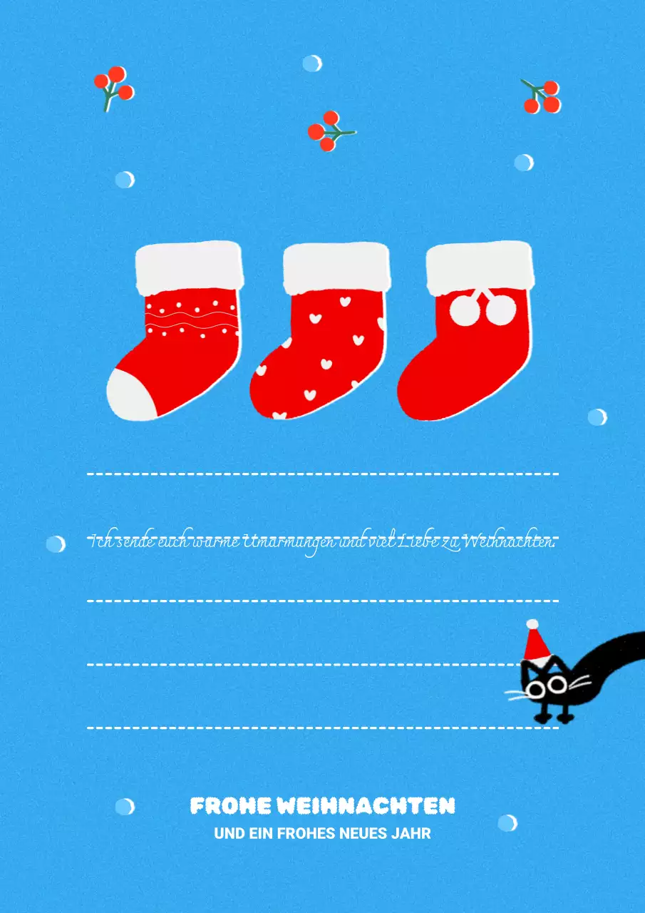 Blaue moderne Urlaubskarte