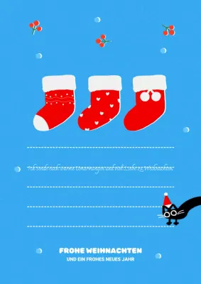 Blaue moderne Urlaubskarte