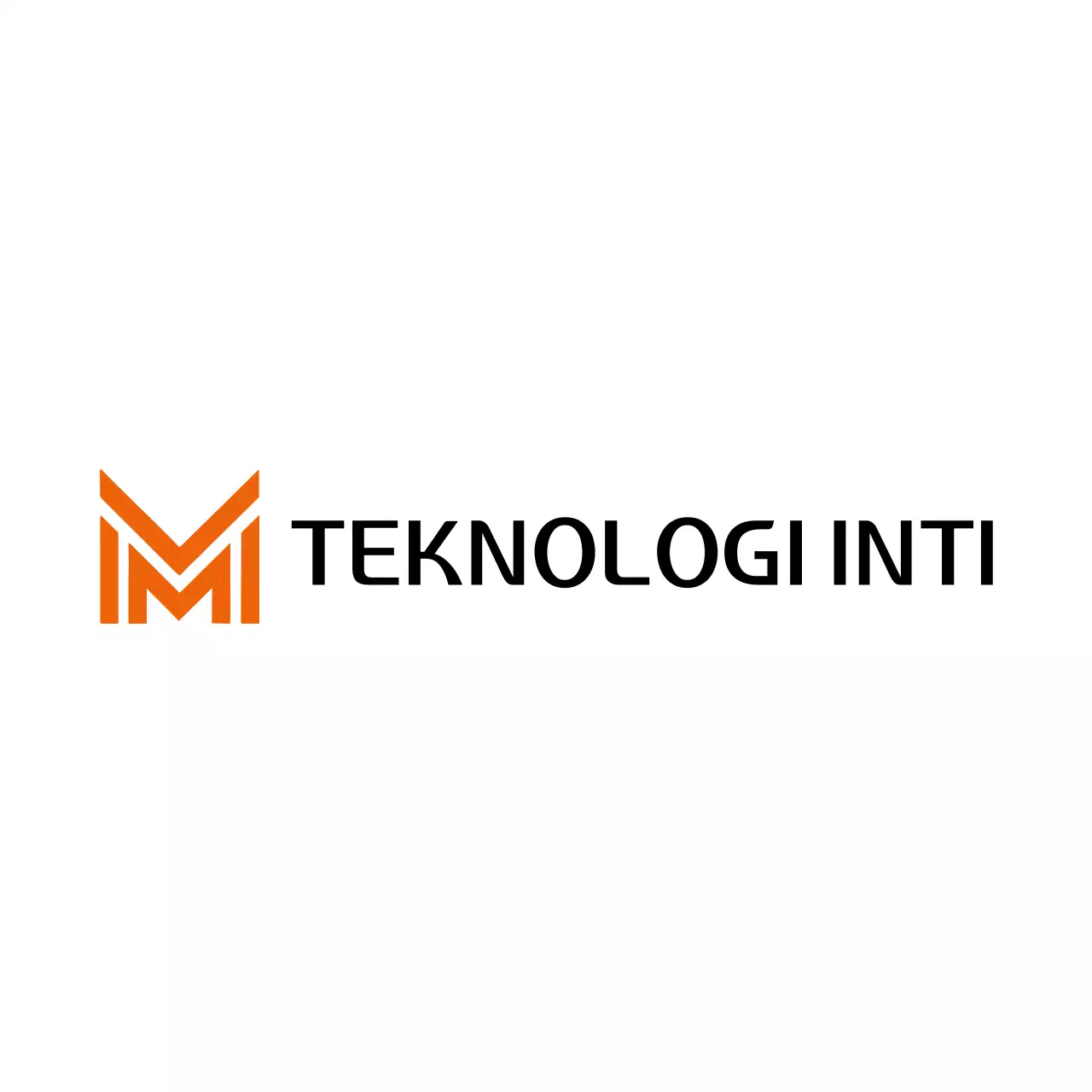 Orange Modern Technology Business Logo