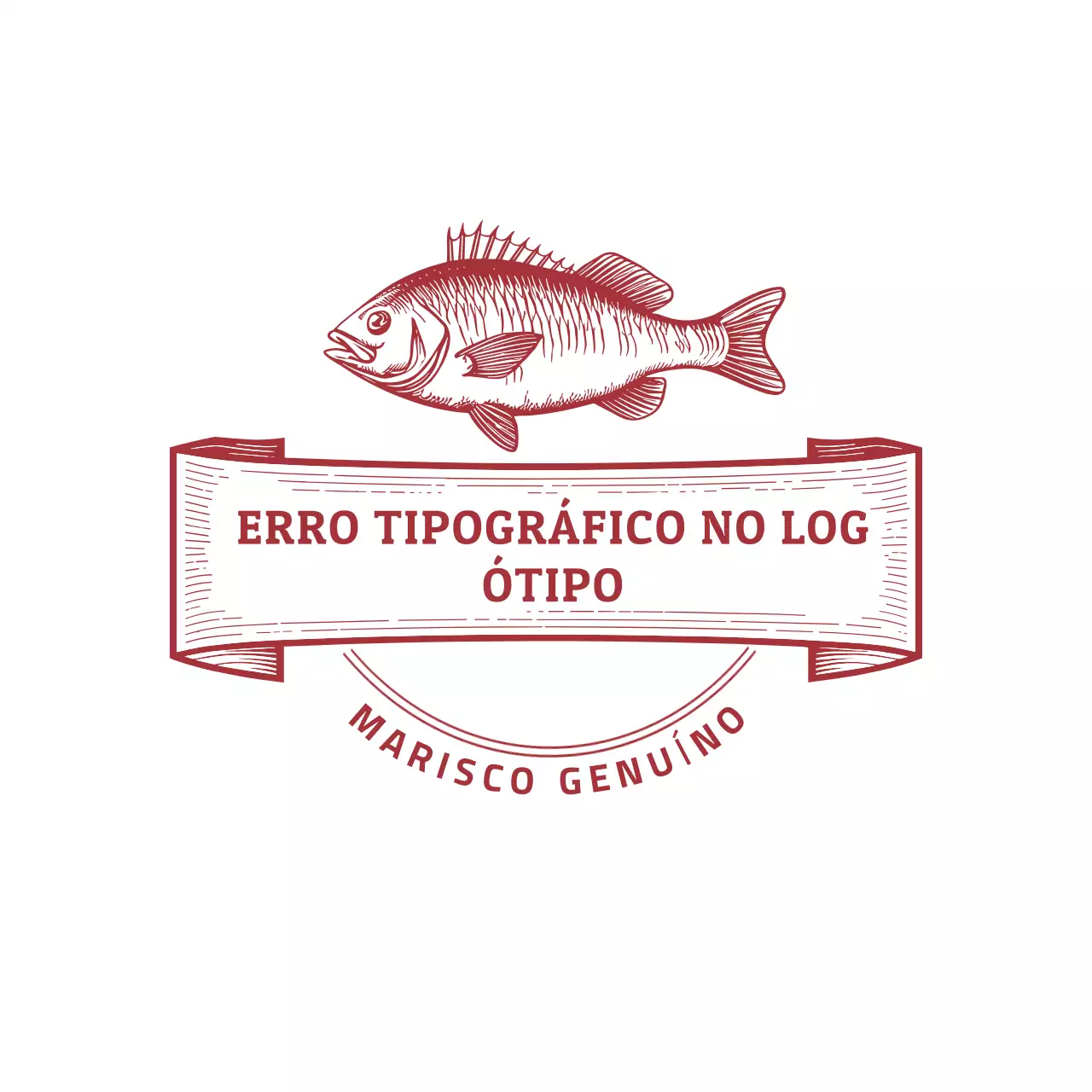 logótipo vermelho de marisco vintage