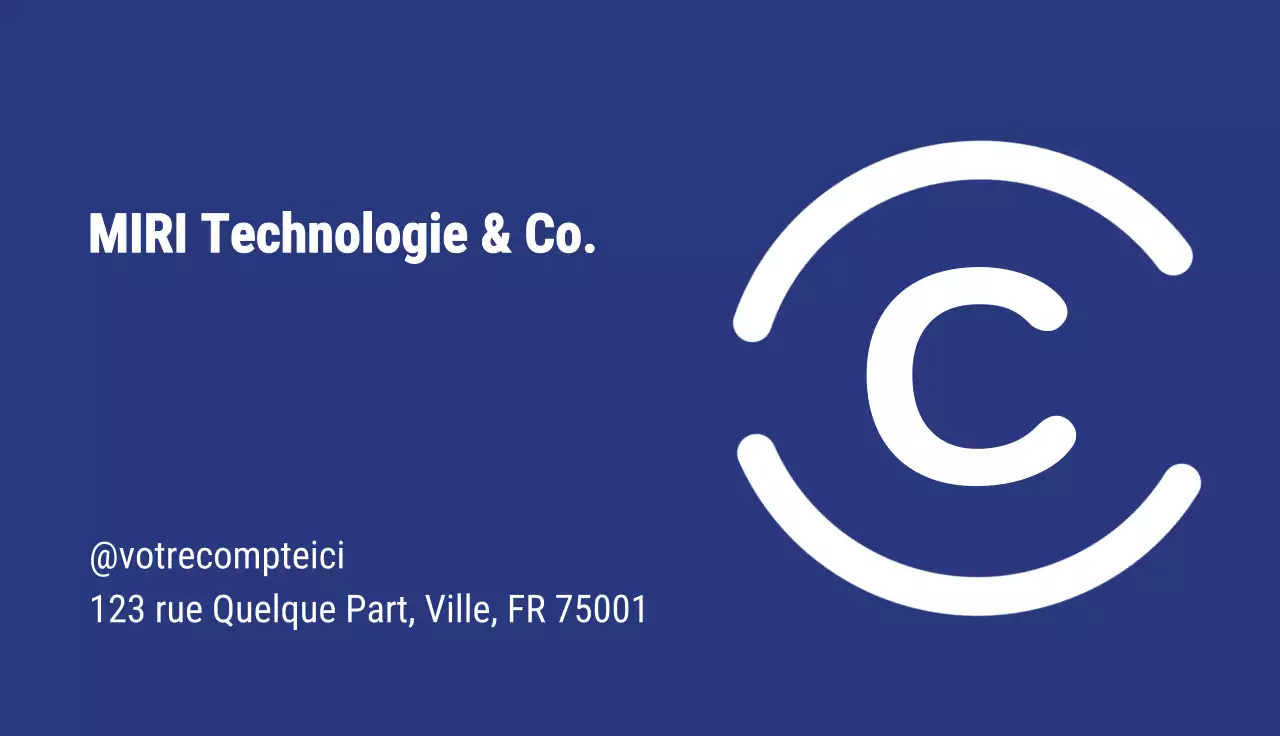 carte de visite blanche et moderne du directeur technique