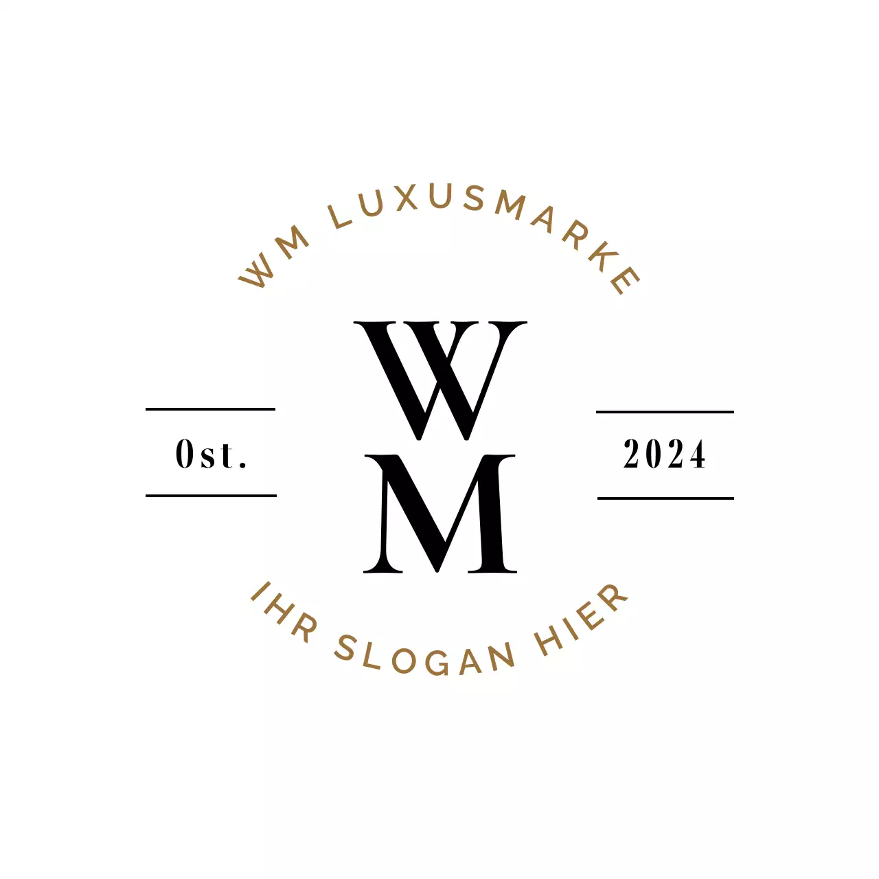 schwarzes Luxusmarkenlogo
