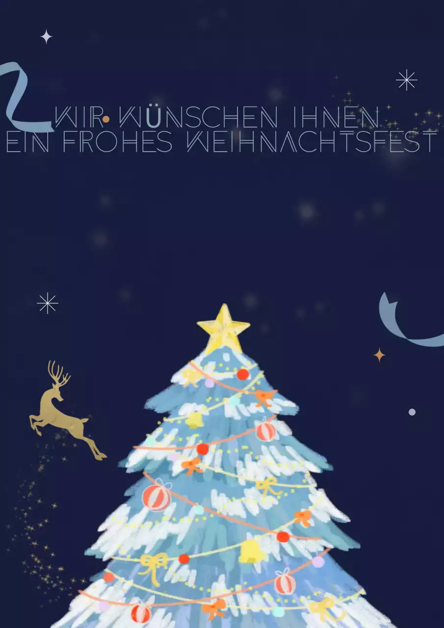 Marinefarbene Vintage-Weihnachtskarte