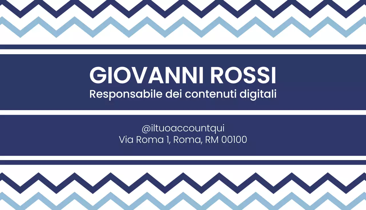 biglietto da visita moderno in stile navy