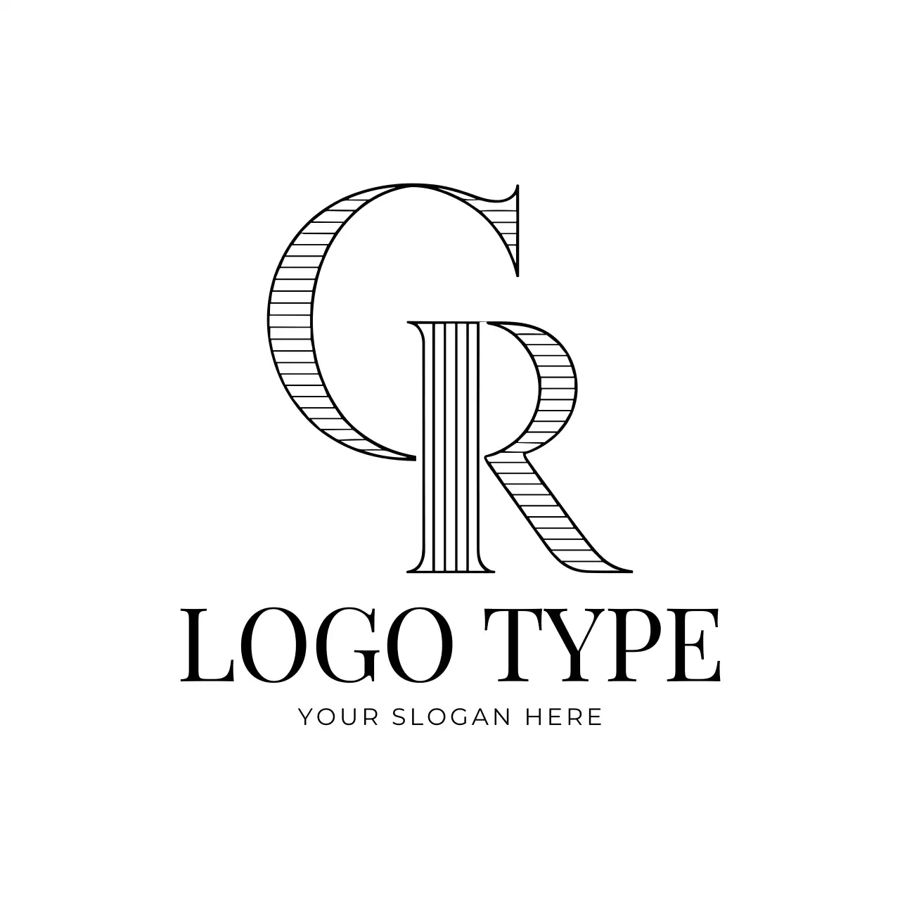 Black Minimal Business Card Logo