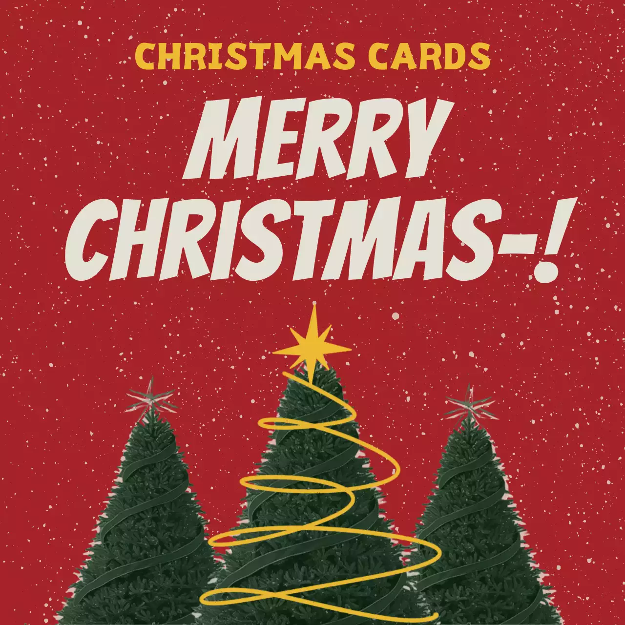 Kartu Natal Tradisional Merah Instagram Carousel