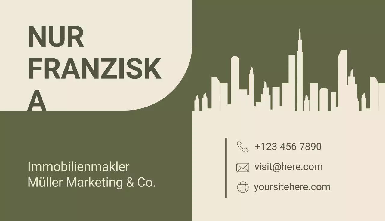 sage modern real estate visitenkarte