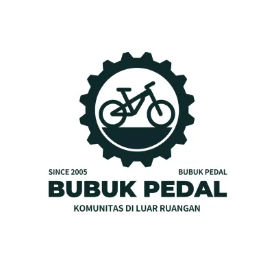 Black Minimal Biking Community Logo