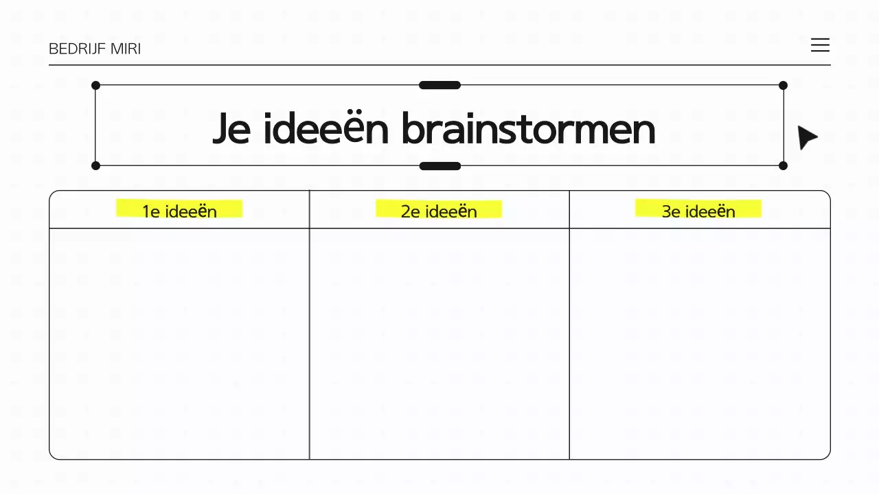 Paars en wit brainstormen infografische presentatie