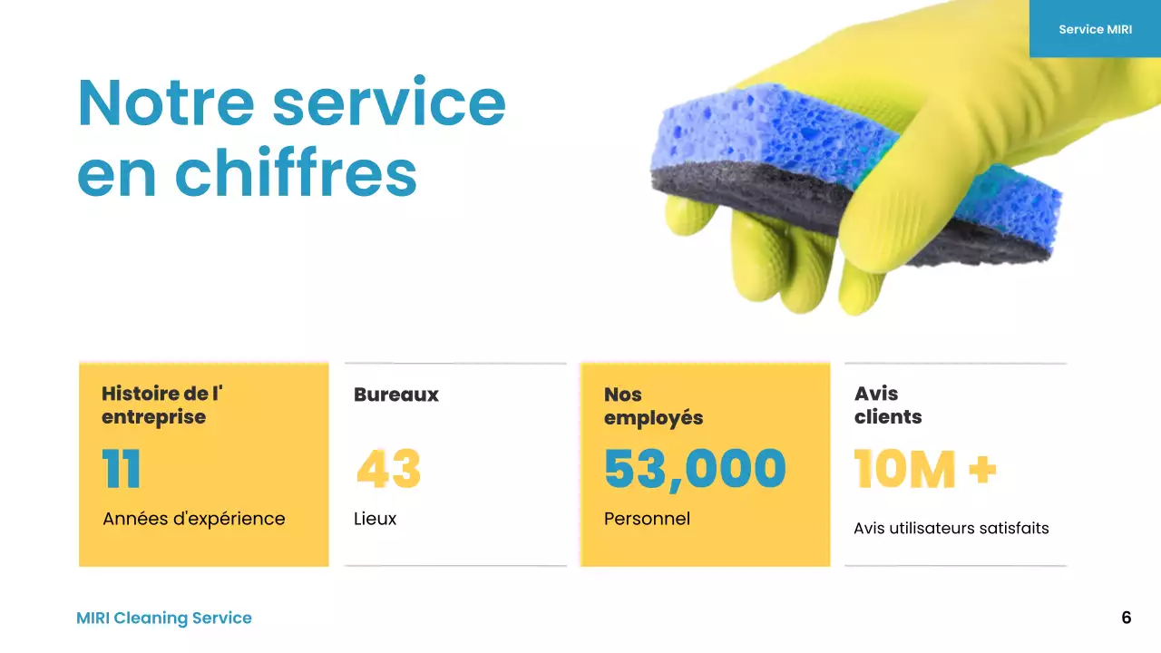 blue yellow modern cleaning service promotion