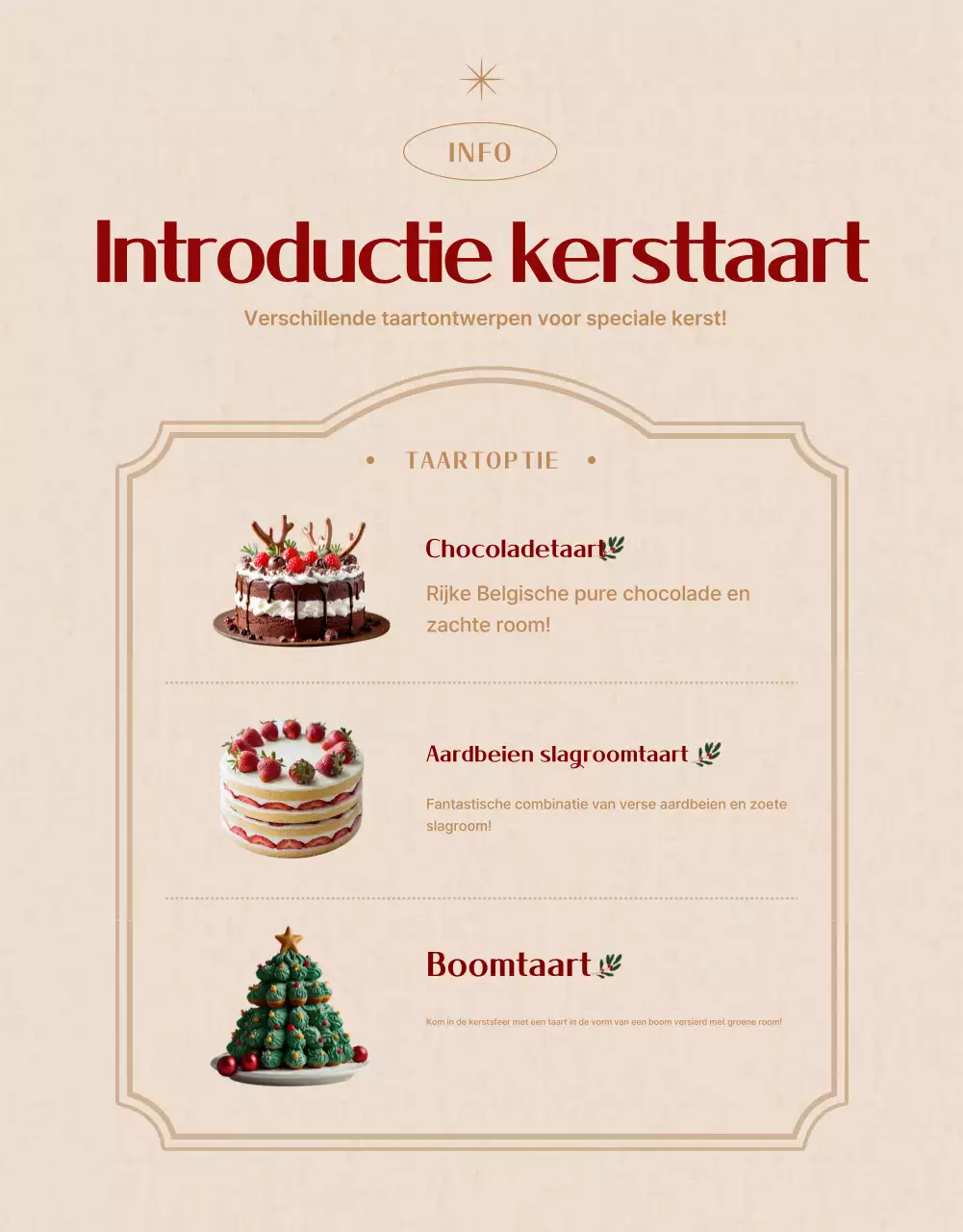 Rode vintage kerstadvertentie