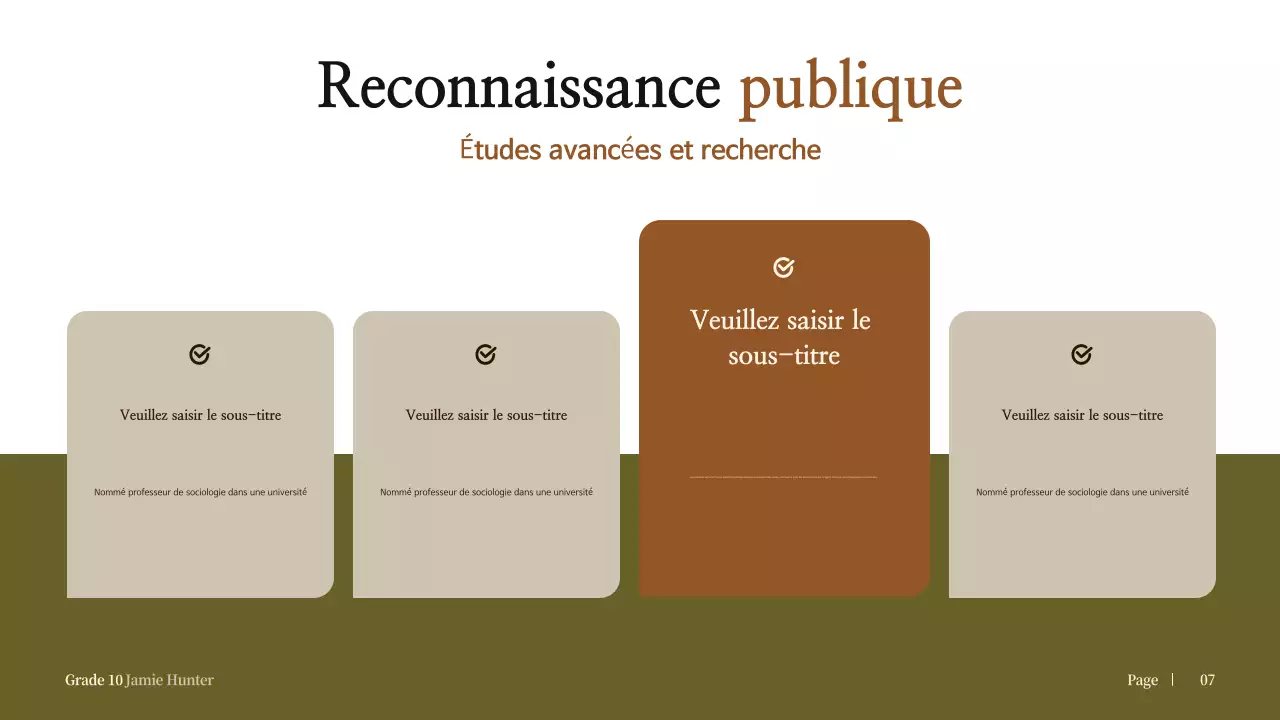 biographie classique beige pour l'annonce de l'école