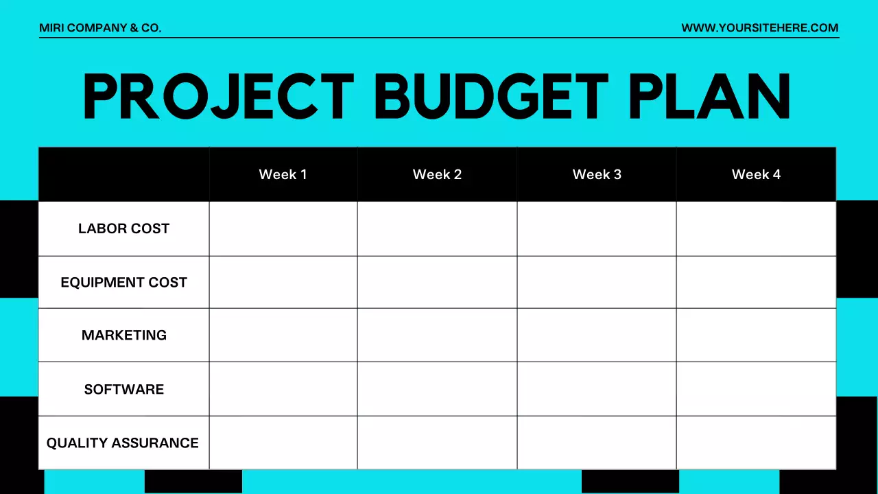 Turquoise Modern Project Template Presentation