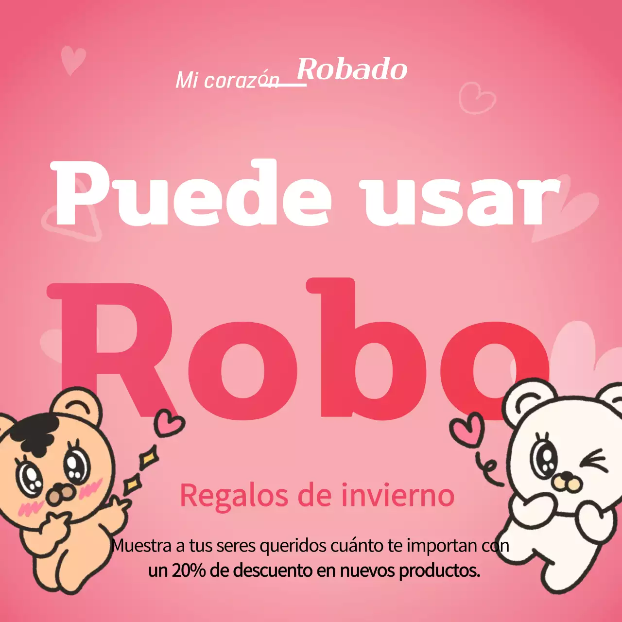 Promueva un evento invernal acogedor y rosa