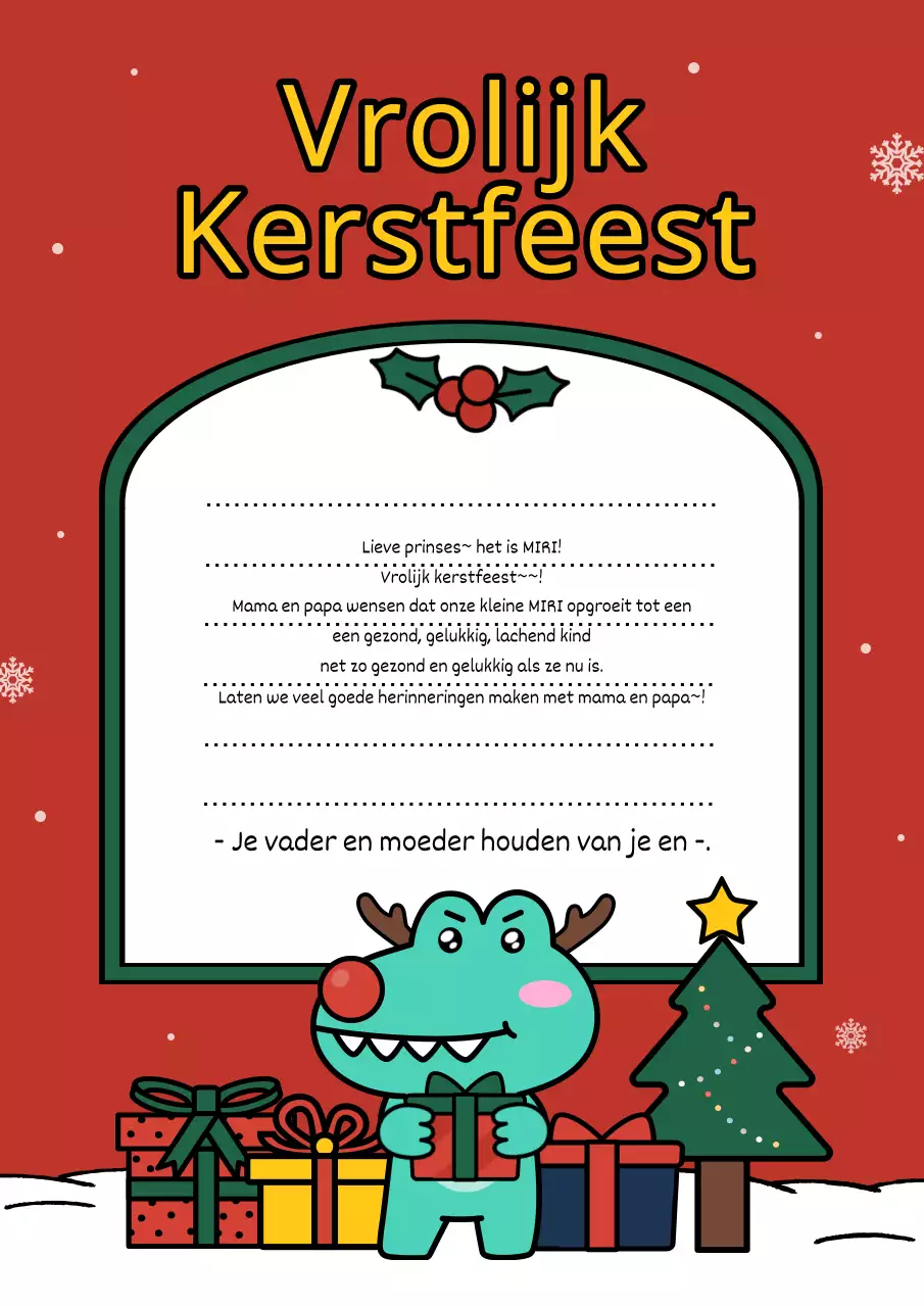 Schattig karakter kerstbriefpapier in rood