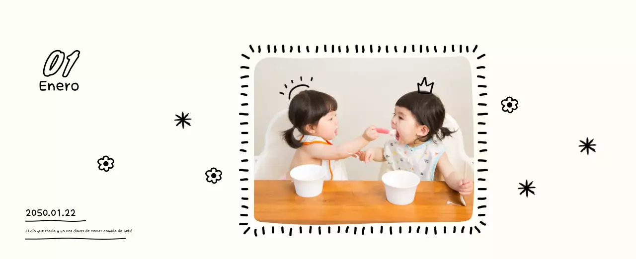 Bonito calendario con fotos de Año Nuevo