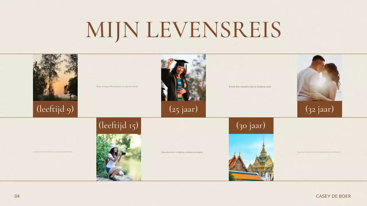 Beige Elegante Over Mij Presentatie