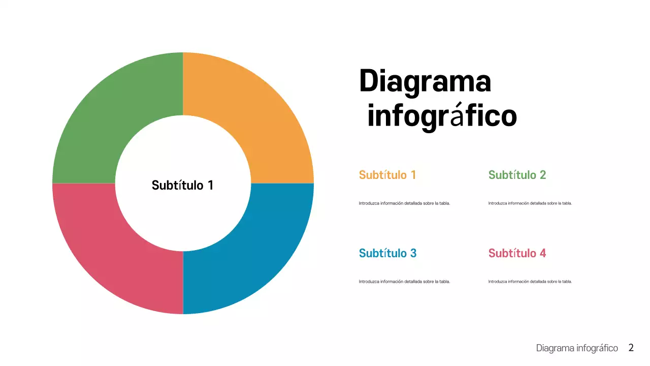 arco iris moderna plantilla de presentación infográfica